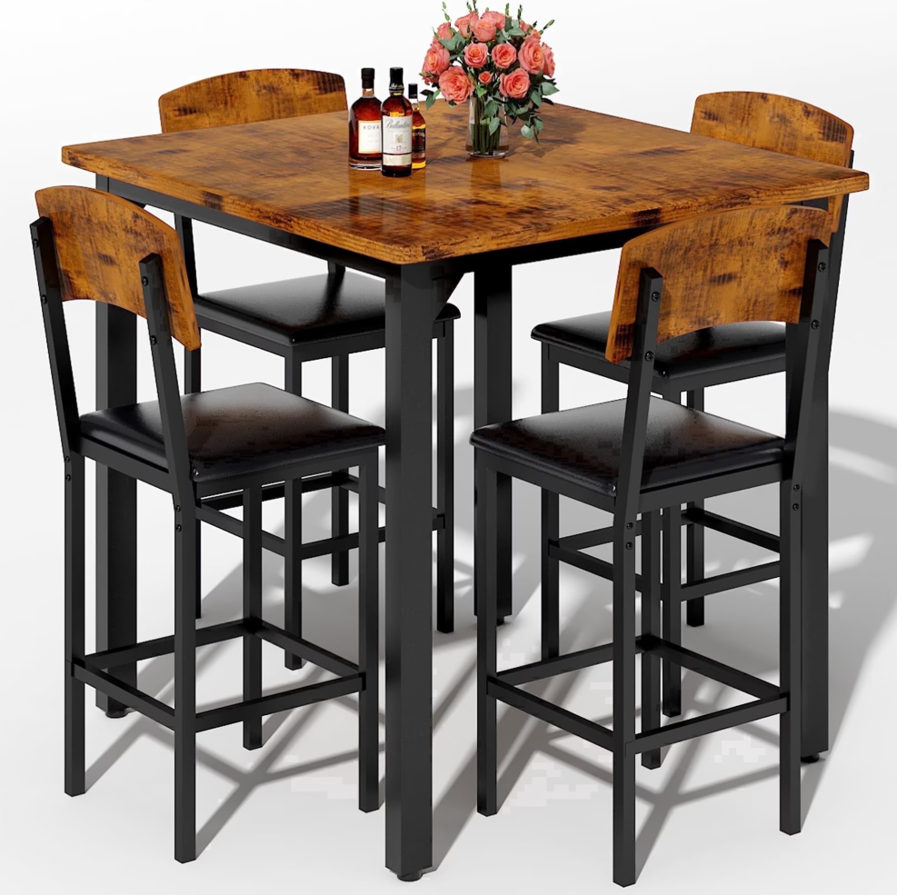 MIERES 4 Person Dining Table Set,