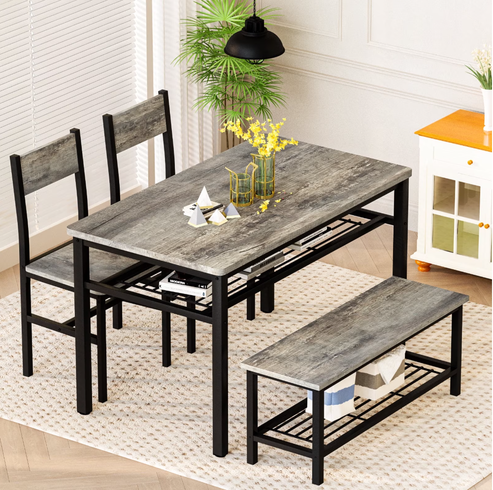 MIERES 5 Piece Kitchen Table and Chairs Set