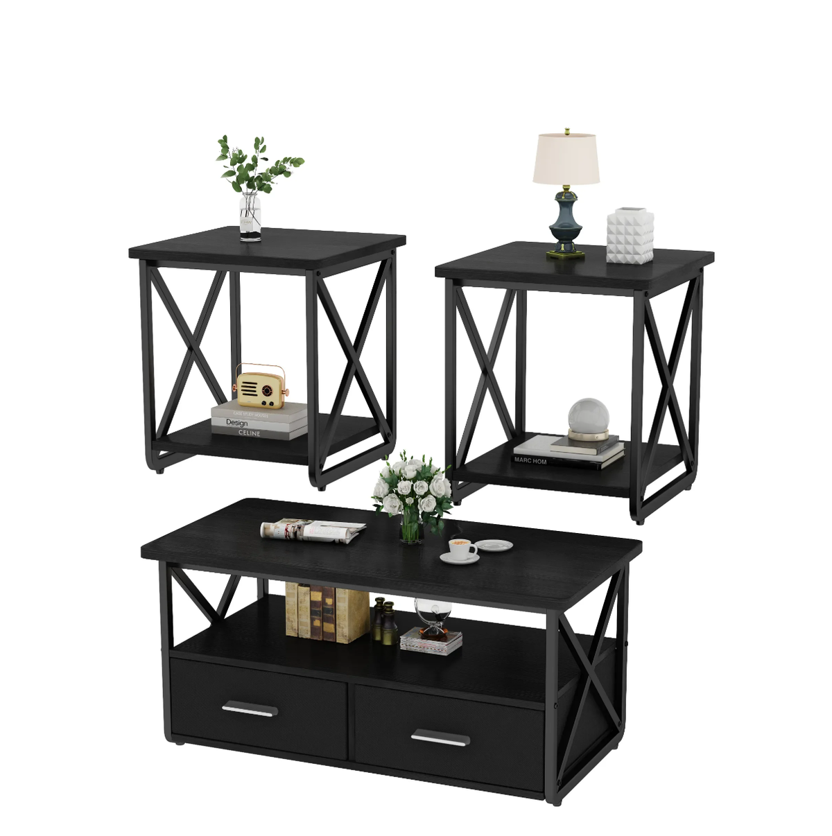 MIERES 3-Piece Coffee Table Set