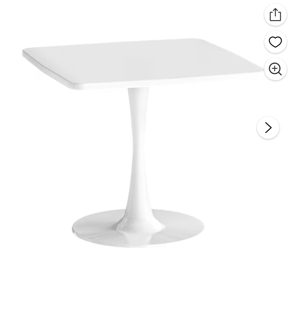 MIERES Square Dining Tulip Table for 4