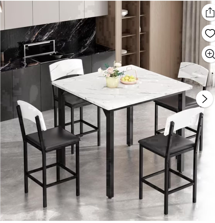 MIERES 4 Person Dining Table Set