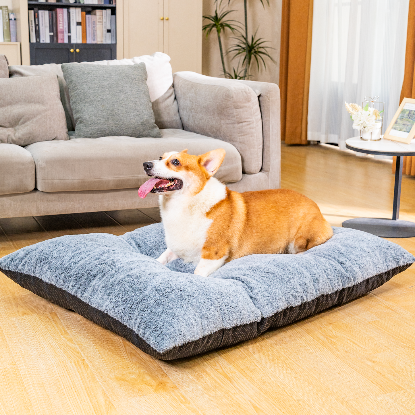 MIERES  Dog Bed,Washable Dog Mats with Anti-Slip Bottom for Large and Medium Dogs