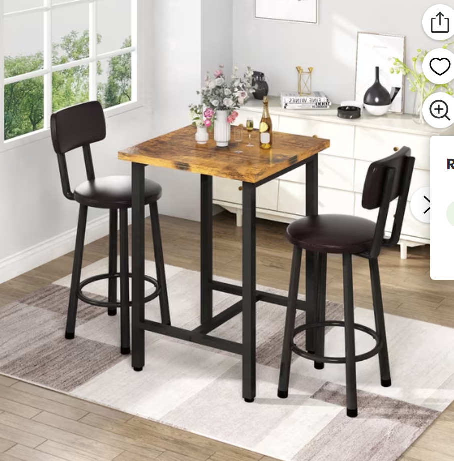 MIERES Dining Set, 2-Person Kitchen