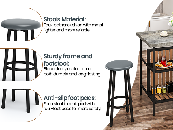 MIERES 48in Dining Table for 4-6, Dining Leisure Table with Storage Shelves, 1.8" Thick Top, Scratch-Resistant, Natural Wood Finish, Multi-Use for Dining Room Kitchen Office, Wood Finish