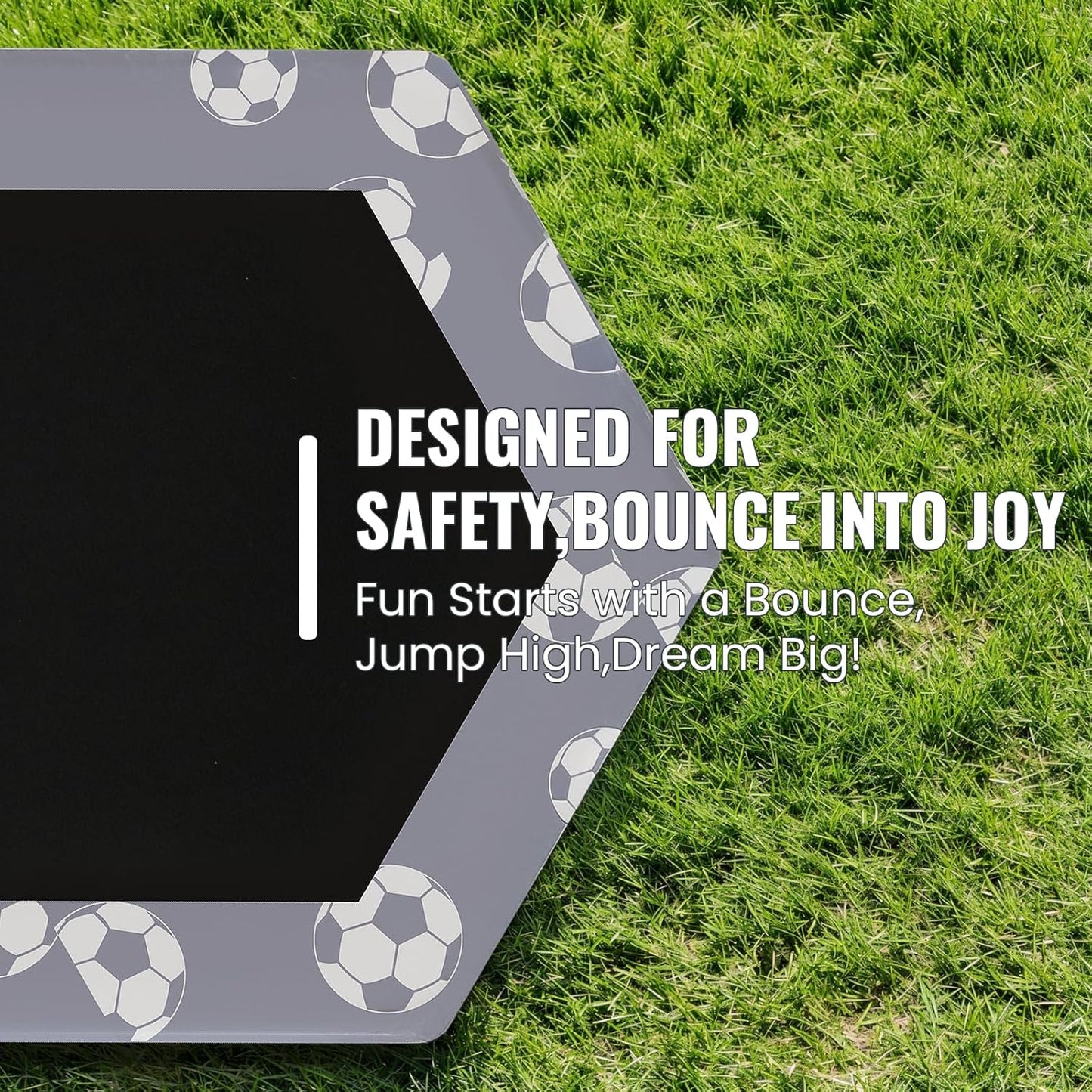 MIERES 55" 7-in-1 Round Trampoline for Kids Boys & Girls Ages 1-8, Indoor & Outdoor Trampoline for Fun, Adjustable Height Handrail ＆ Enclosed Safety Net ＆ Durable Designs for Toddlers Children