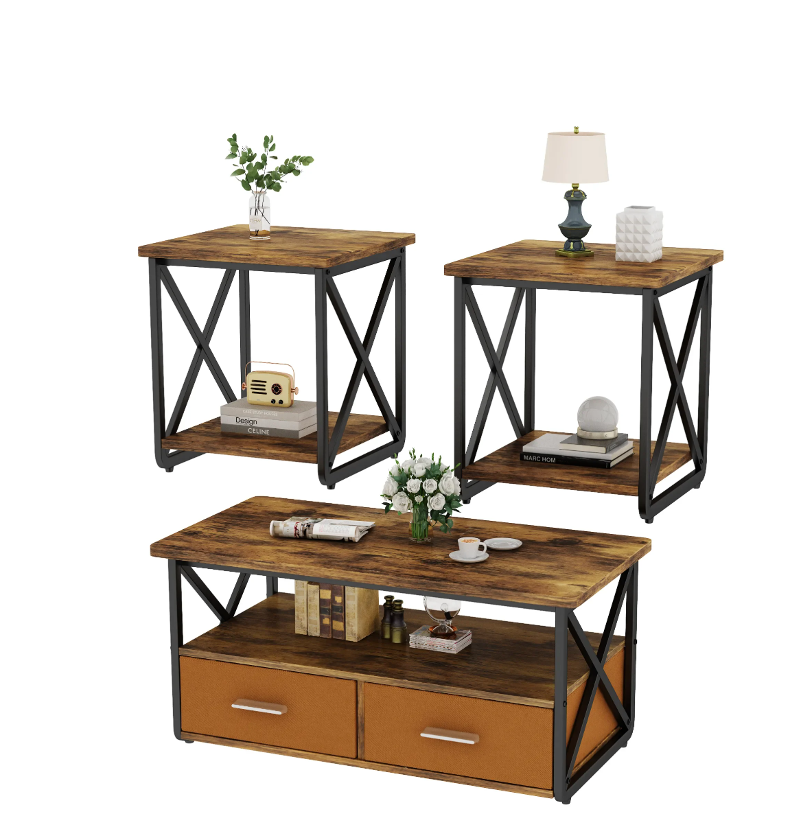 MIERES 3-Piece Coffee Table Set