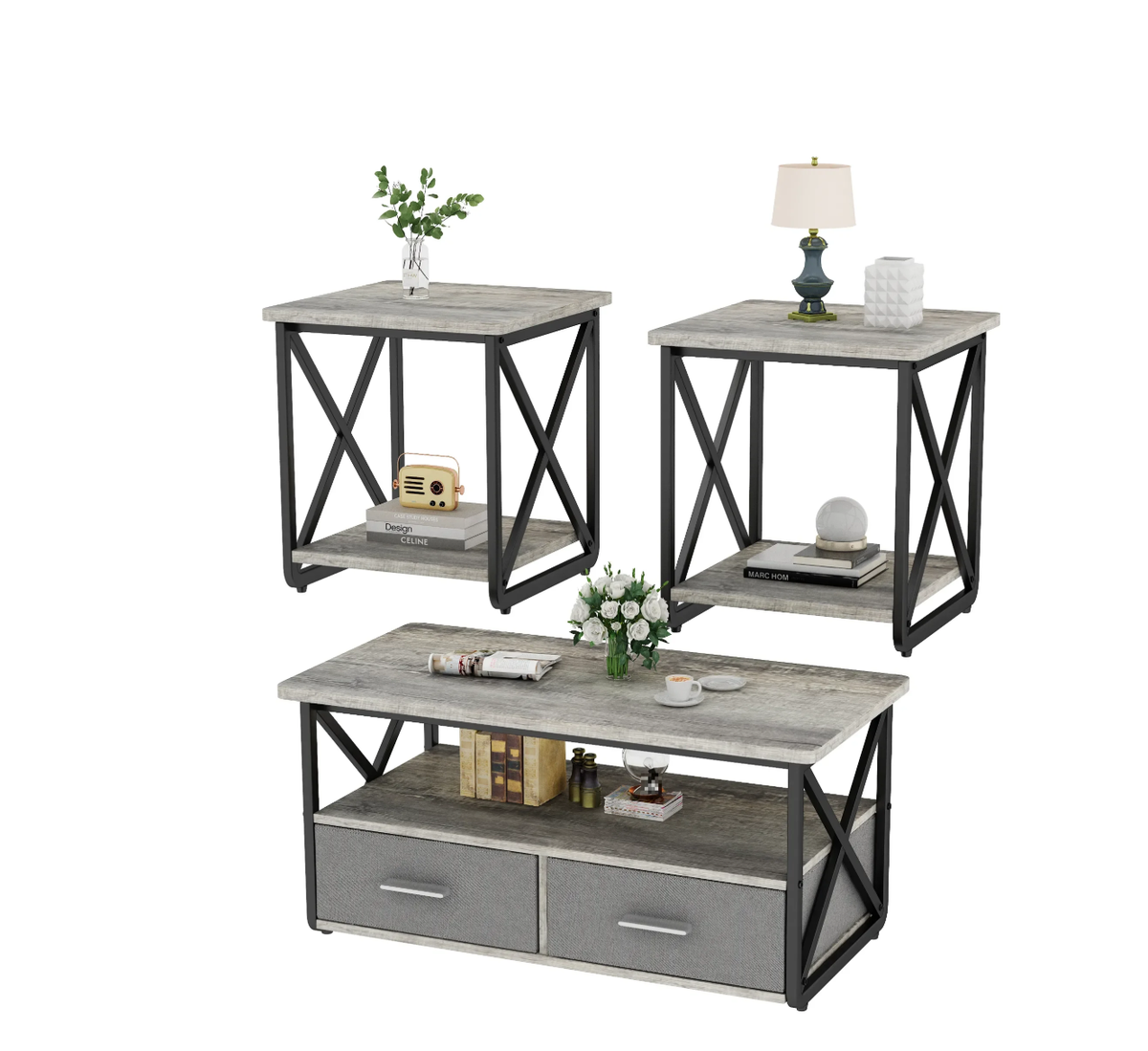 MIERES 3-Piece Coffee Table Set