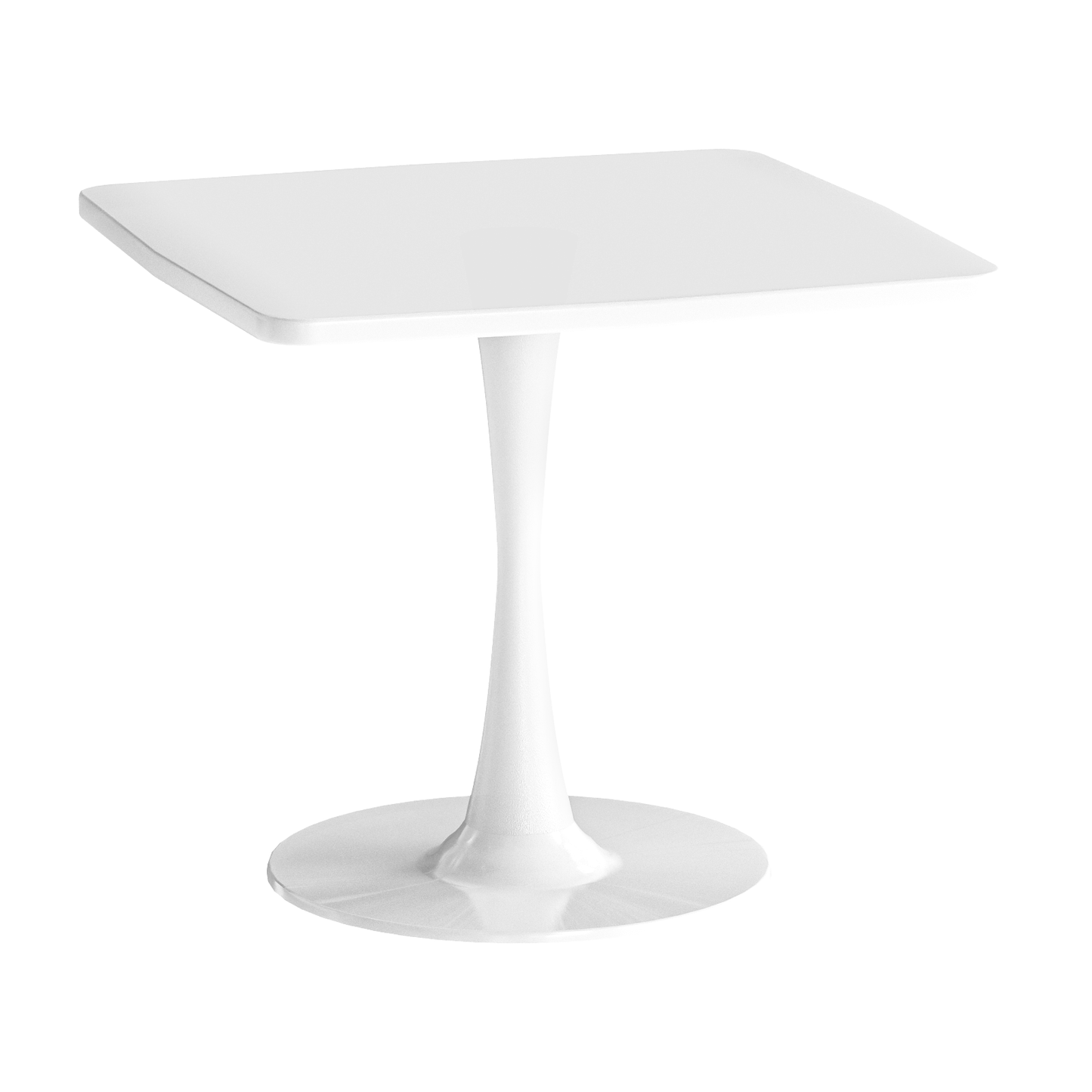 MIERES Square Dining Table, 32" Tulip Table with Thickened Tabletop & Metal Pedestal, Mid Century Modern Bistro Table for Kitchen, Small Places, Living Room, Cafe