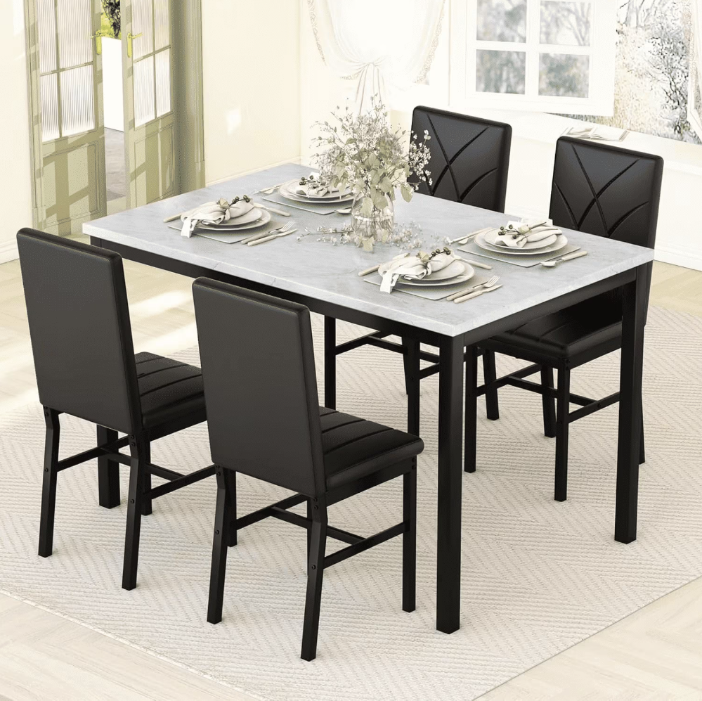 MIERES Dining Table Set for 4