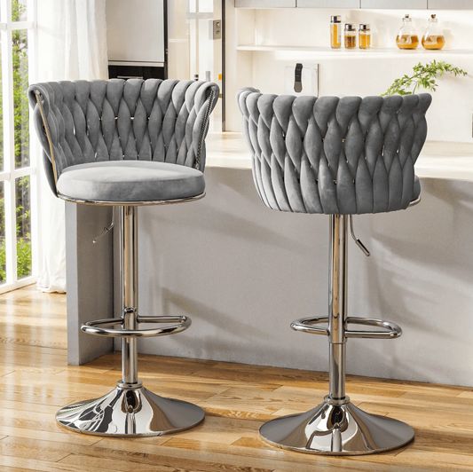 Velvet Bar Stools Set of 2