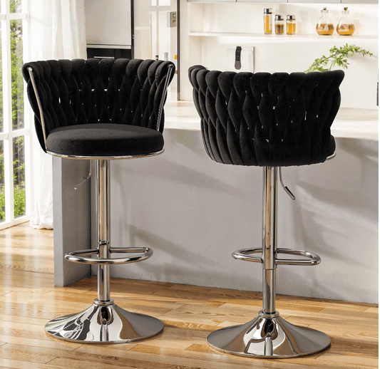 Velvet Bar Stools Set of 2