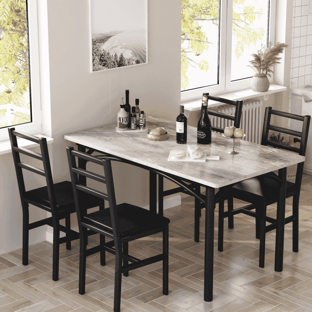 5-Piece Dining Set for 4 People