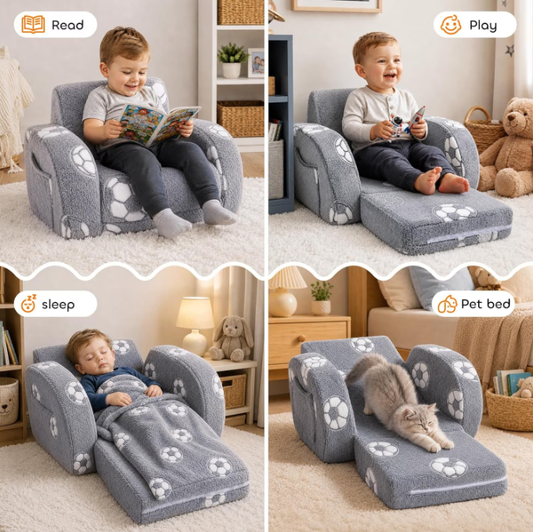 MIERES Bean Bag Sofa Chair with Handle,Lamb Fleece Beanbag Sofa for Adults,Striped Lazy Sofa Chair with Armrest,Lounger Chair for Reading Gaming Watching TV,Living Room,Bedroom,Gray