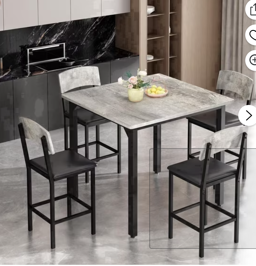 MIERES 4 Person Dining Table Set