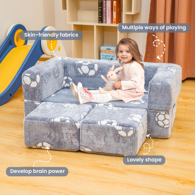 MIERES Velvet Modular Folding Couch,Flip Open Convertible Lounge Sofa Chair,Fold Out Sleeper Sofa for Apartment,Bedroom and Living Room