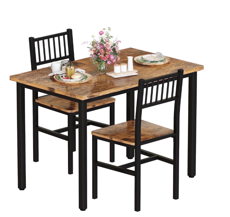 MIERES Modern Artificial Marble Dining Table Set