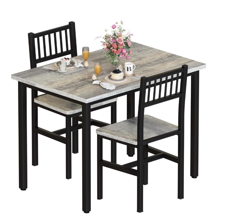 MIERES Modern Artificial Marble Dining Table Set