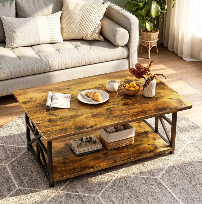 Marble-Effect Coffee Table