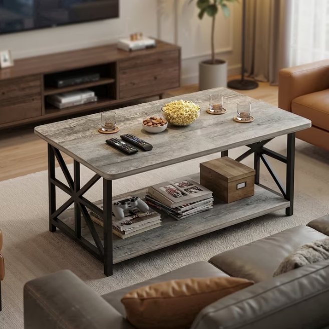Marble-Effect Coffee Table